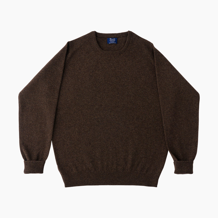 V-Pullover - Lambswool - Braun