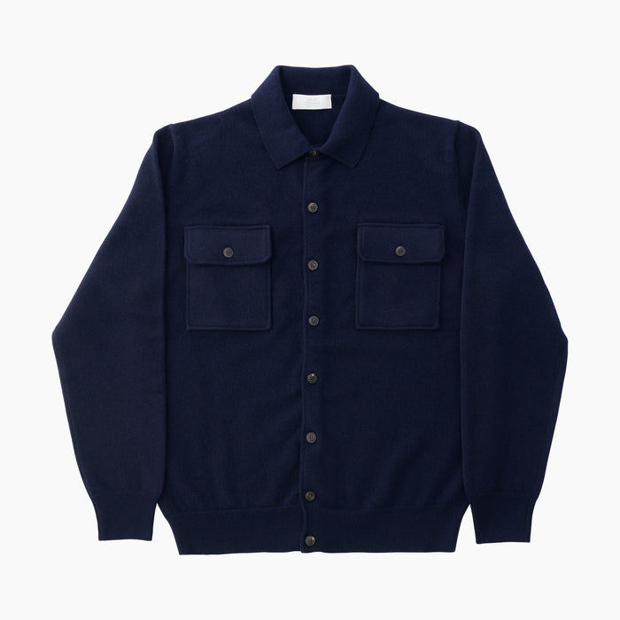 Overshirt - 4 ply Cashmere - Navy