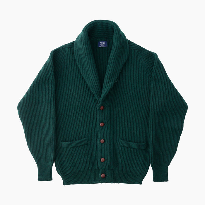 Cardigan Windsor - Lambswool - Grün