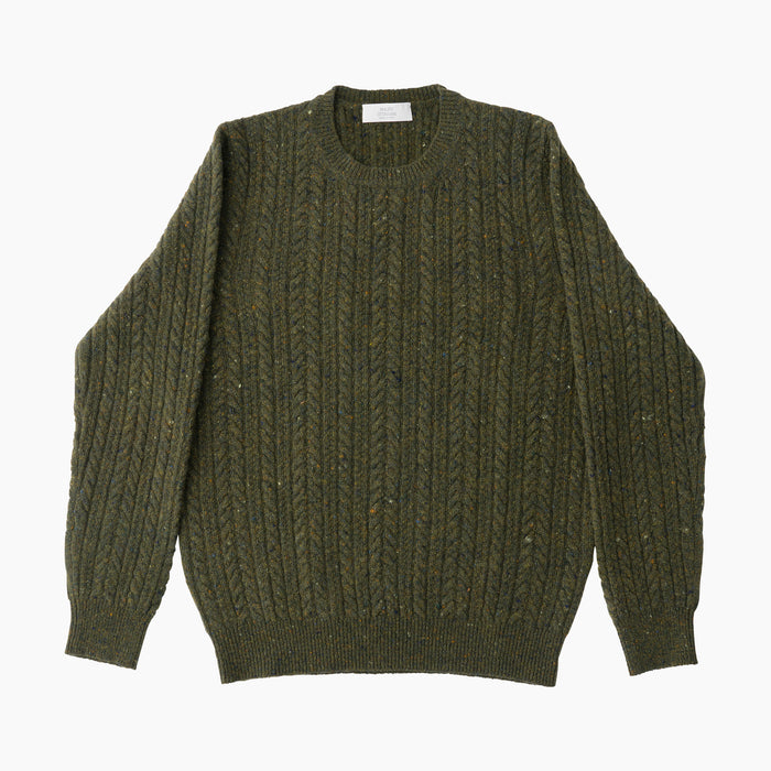 O-Pullover - Wool Cashmere - Pfeffer & Salz, Oliv