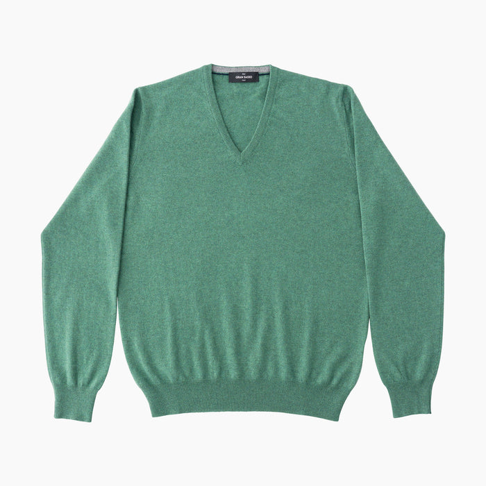 V-Pullover - Cashmere - Mint