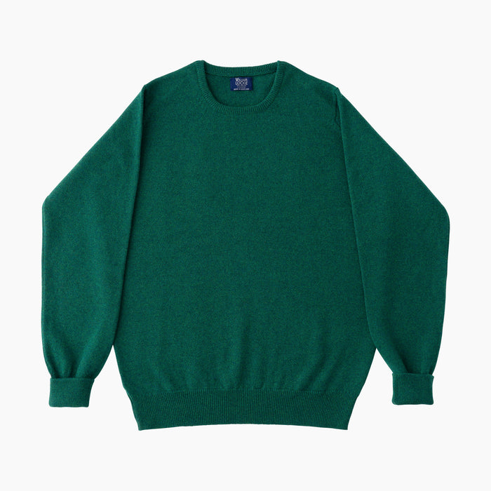 O-Pullover - Lambswool - Grün